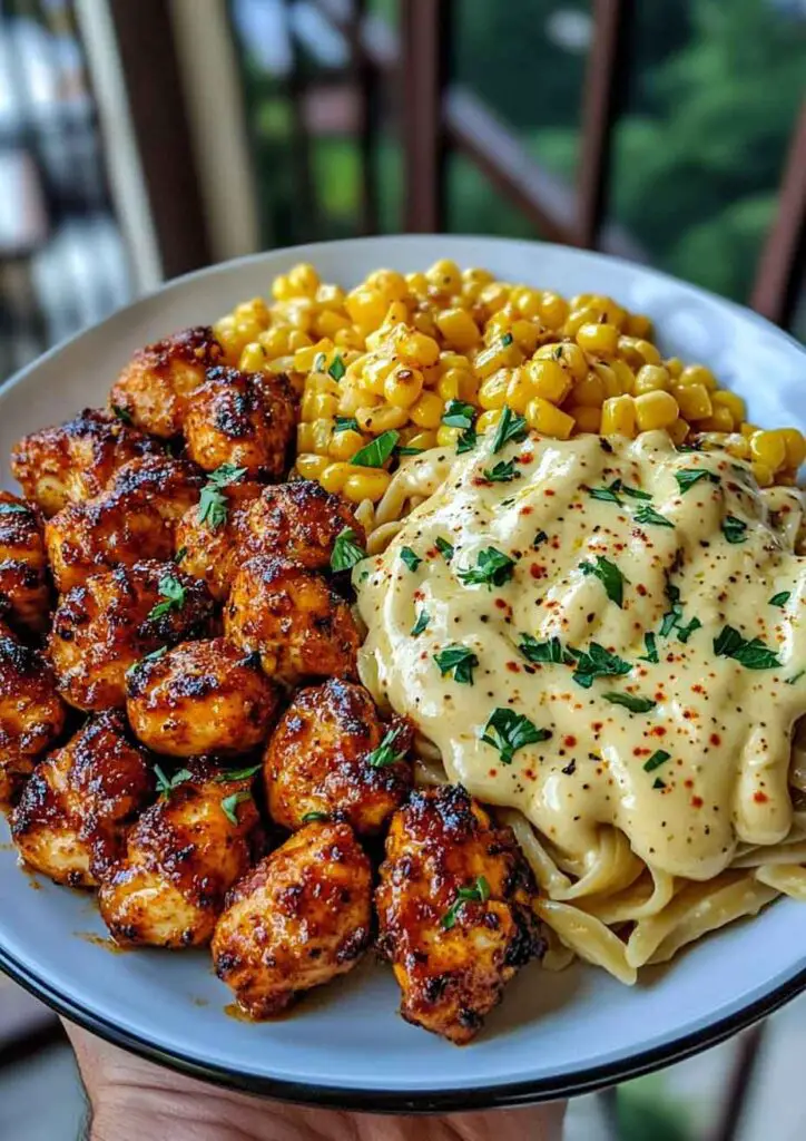 Hähnchen-Pasta-Gericht