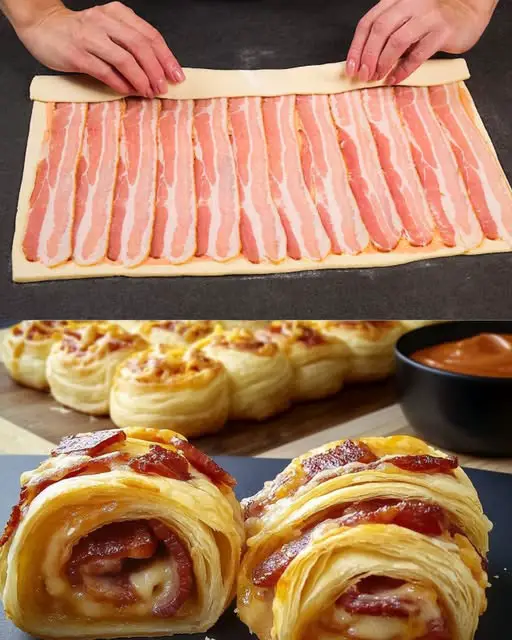 Käse-Speck-Rollchen