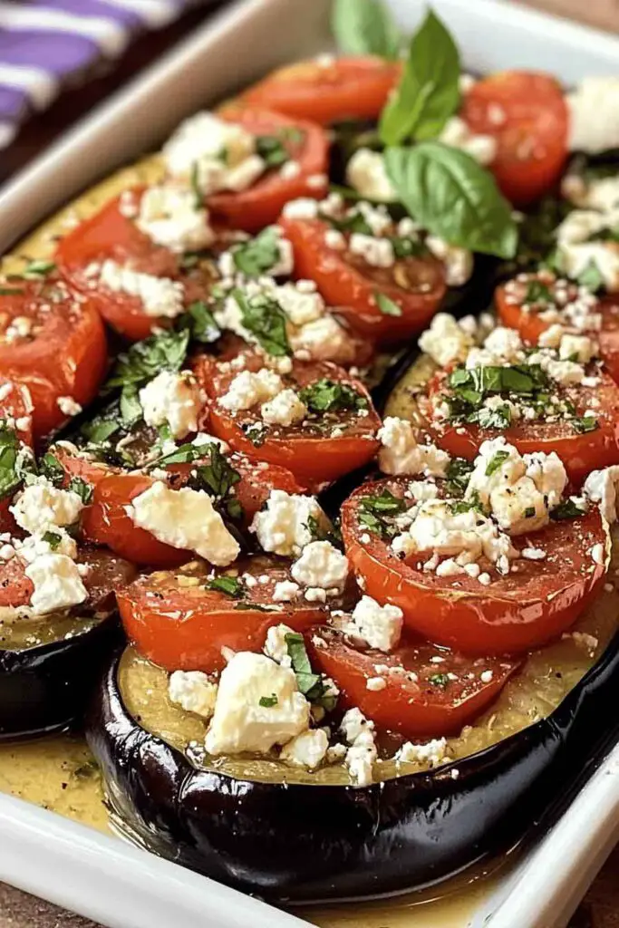 Gebackene Auberginen mit Feta