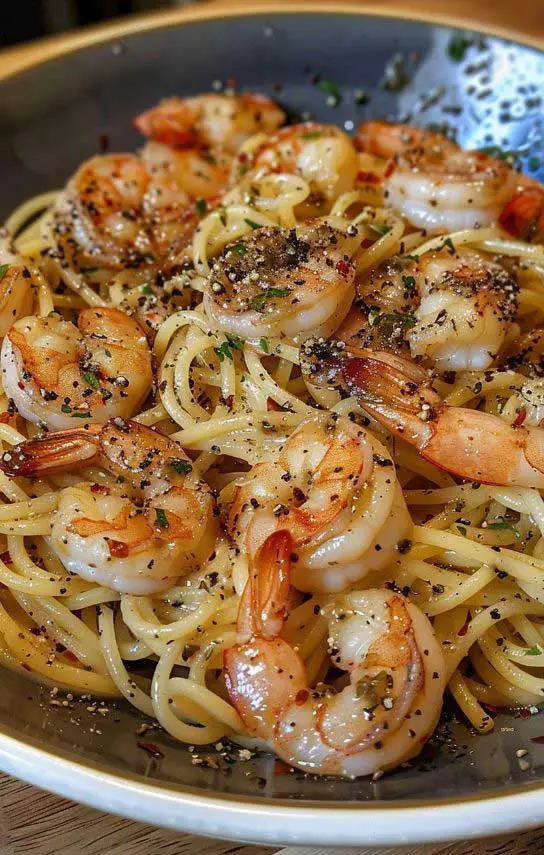 Knoblauch-Garnelen-Pasta