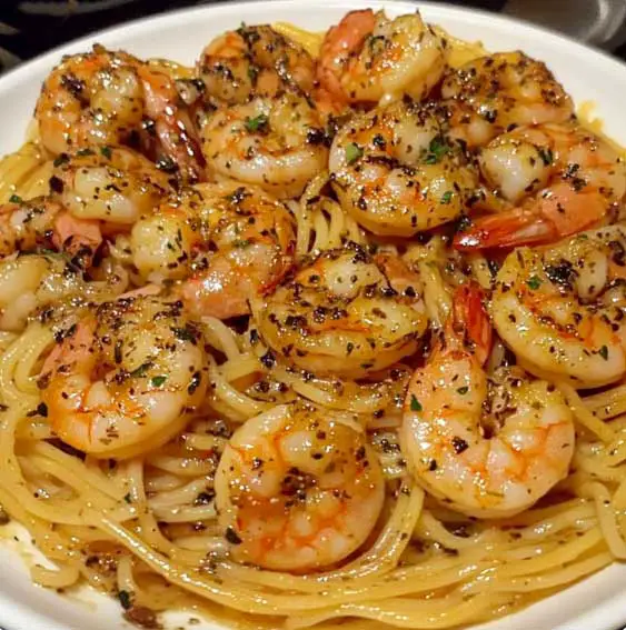 Knoblauch-Garnelen-Pasta