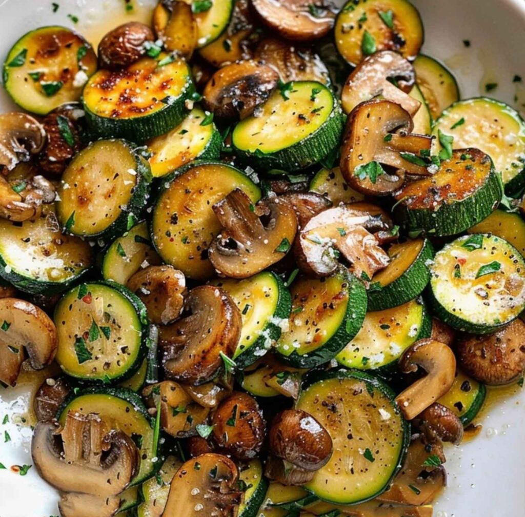 Zucchini-Pilze aus der Pfanne