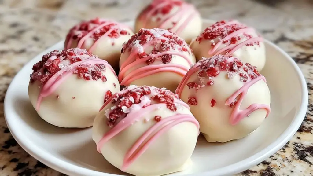 Weiße Schoko-Himbeer Pralinen