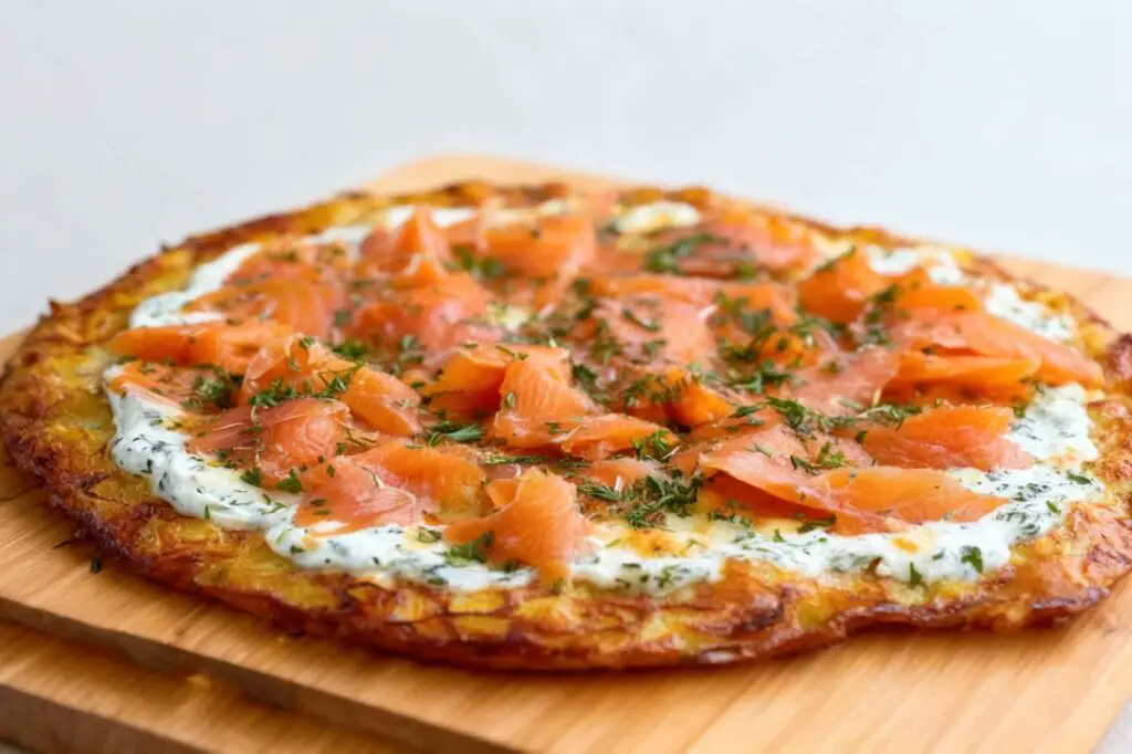 Kartoffel–Lachs-Pizza