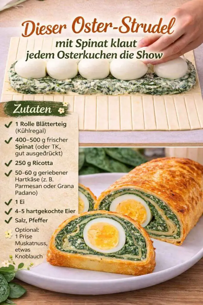 Oster-Strudel mit Spinat